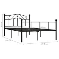 Bedframe metaal zwart 120x200 cm - thumbnail