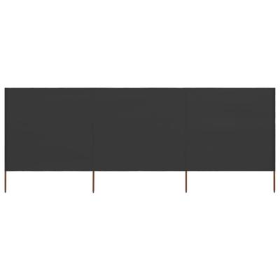 Windscherm 3-panelen 400x80 cm stof antraciet