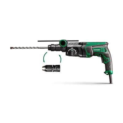 Hikoki DH28PMY2WSZ SDS-PLUS boor-hakhamer - 28 mm / 850 W / 3 J - Met extra boorhouder - DH28PMY2WSZ Hikoki DH28PMY2WSZ SDS-PLUS boor-hakhamer - 28 mm / 850 W / 3 J - Met extra boorhouder - DH28PMY2WSZ