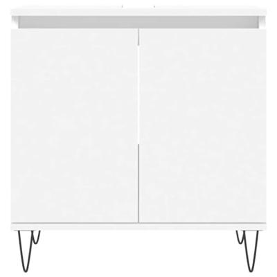 Badkamerkast 58x33x60 cm bewerkt hout wit