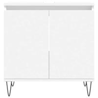 Badkamerkast 58x33x60 cm bewerkt hout wit - thumbnail