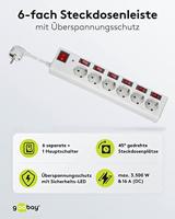 goobay 6-voudige stekkerdoos met schakelaar - thumbnail