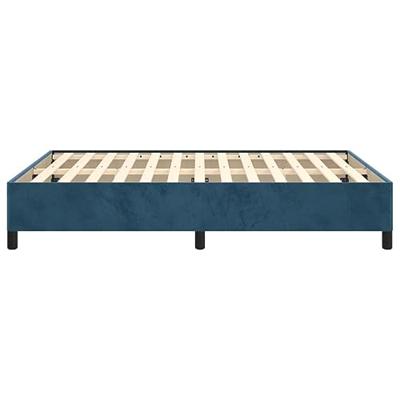 Bedframe fluweel donkerblauw 140x190 cm Bedframe fluweel donkerblauw 140x190 cm