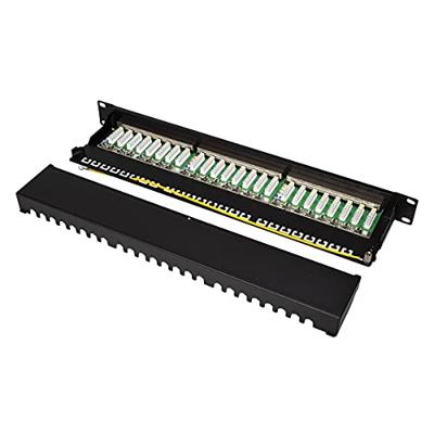 LogiLink NP0061 24 poorten Patchpaneel 483 mm (19) CAT 6A 1 HE Zwart - thumbnail