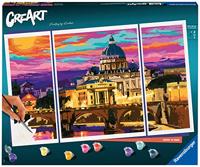 Ravensburger creart schilderen op nummer - sunset in rome - thumbnail