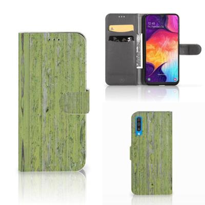 Samsung Galaxy A50 | Book Style Case | Green Wood
