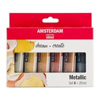 Amsterdam Set 6 x 20 ml - Metallic - thumbnail