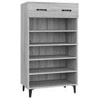 VidaXL Schoenenkast 60x35x105 cm bewerkt hout grijs sonoma eikenkleur - thumbnail