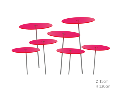 7 stuks! Zonnevangers Rood-Roze (kleur fuchsia) medium 120x15 cm Cazador Del Sol - Cazador del sol