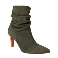 PS Poelman suède enkellaarzen groen - thumbnail