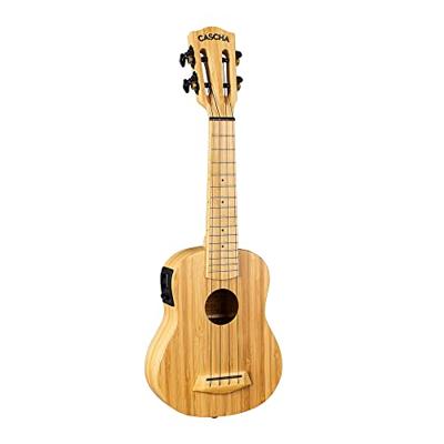 Cascha HH 2312E Bamboo Natural E/A sopraan ukelele set