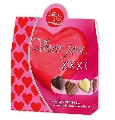 Voor Jou! Cadeau doos hartjes XXX 100 Gram
