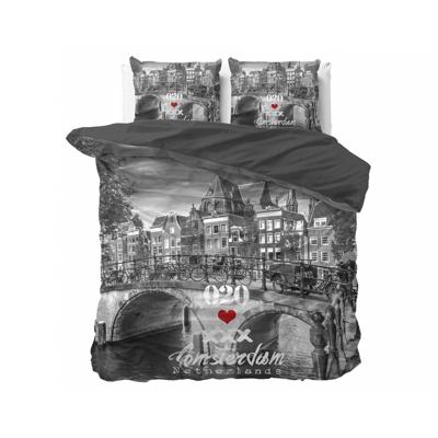 RoyalTextile - Amsterdam 020 Dekbedovertrek - 100% katoen - Antraciet - 200 x 220