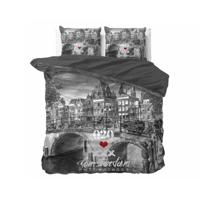 RoyalTextile - Amsterdam 020 Dekbedovertrek - 100% katoen - Antraciet - 200 x 220 - thumbnail