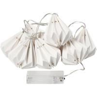 Creativ Company Led lichtslinger met lampenkapjes, h: 80 mm, l: 100 cm, d 65 mm, wit, 1 stuk - thumbnail