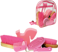 Poetsset van 7 items in Rugtas roze - thumbnail