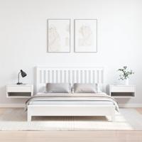 Nachtkastje 2 pcs Wit 50 x 32,5 x 24 cm Massief grenenhout - thumbnail