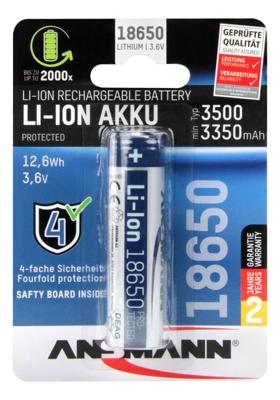 Ansmann 18650 12.60 Wh Speciale oplaadbare batterij 18650 Li-ion 3.7 V 3500 mAh 1 stuk(s)