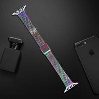 Stainless steel slim fit bandje - Multicolor - Geschikt voor Apple Watch 44mm / 45mm / 46mm / 49mm - thumbnail
