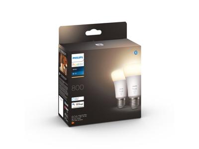 Philips Hue A60 E27 2-pack ZACHTWIT LICHT