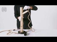 Landelijke tafellamp Maritime - 21/21/55cm - bedlampje - Hout - geschikt voor E27 LED lichtbron - met snoerschakelaar - geschikt voor woonkamer, slaapkamer en thuiskantoor - thumbnail