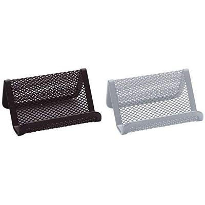 Q-CONNECT visitekaartenhouder 11 x 7,5 x 5 cm metaal zwart