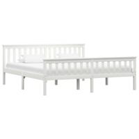 Bedframe massief grenenhout wit 180x200 cm - thumbnail