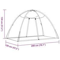 Klamboe met deuren Mongolia 220 gaas 200x120x130 cm zwart - thumbnail