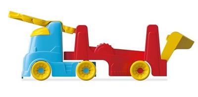 Clementoni-spel - De vrachtwagen van de tuimelende auto's - Gerecycled plastic - Auto's inbegrepen - Vanaf 18 maanden - Made in Italy - thumbnail