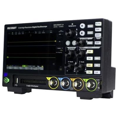 VOLTCRAFT DOV2504F LA Digitale oscilloscoop 250 MHz 4-kanaals 1.25 GSa/s 100 Mpts 12 Bit Digitaal geheugen (DSO), Functiegenerator, Logic-analyser 1 stuk(s) VOLTCRAFT DOV2504F LA Digitale oscilloscoop 250 MHz 4-kanaals 1.25 GSa/s 100 Mpts 12 Bit Digitaal geheugen (DSO), Functiegenerator, Logic-analyser 1 stuk(s)