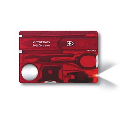 Victorinox SwissCard Lite 0.7300.T Zakgereedschapsset Aantal functies 13 Robijn (transparant)