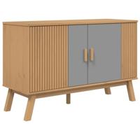 Dressoir OLDEN 114x43x73,5 cm massief grenenhout grijs en bruin - thumbnail