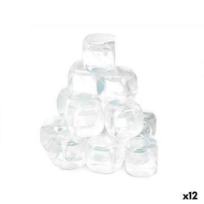 Herbruikbare koelblokjes Leknes Transparant Polyethyleen Gedistilleerd water 6,5 x 16 x 6,5 cm 18 Onderdelen (12 Stuks)