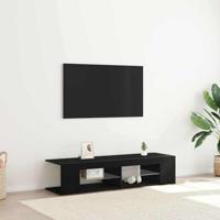 TV-kast Zwart Eiken 135 x 39 x 30 cm Bewerkt hout - thumbnail