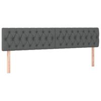 Ottoman bed met matrassen 180x200cm stof donkergrijs - thumbnail