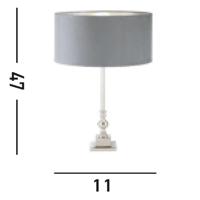 Searchlight Tafellamp chroomWhitby met grijze kap - EU81214GY - thumbnail