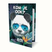 Uitnodigingen panda 13.5x9cm | 6 stuks - thumbnail