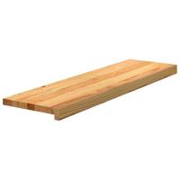 Traptreden 2 st 90x25x2 cm massief eikenhout lichtbruin - thumbnail