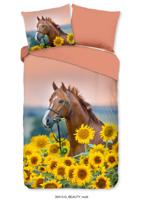 Good Morning Kinderdekbedovertrek "paard met zonnebloemen" - Multi - (140x200/220 cm) - Katoen - thumbnail