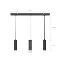 Pendel 3-Lichts hanglamp GU10 Zwart - thumbnail