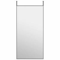 VidaXL Deurspiegel 50x100 cm glas en aluminium zwart - thumbnail