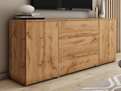 Dressoir DUBAI 2 deuren 3 lades wotan eik Dressoir DUBAI 2 deuren 3 lades wotan eik