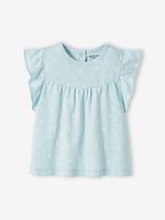 Baby T-shirt met bloemenprint turquoiseblauw - thumbnail