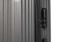 Kofferset Donker grijs Strepen 3 Onderdelen - thumbnail