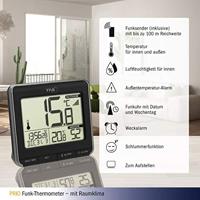 TFA Dostmann PRIO 30.3069.01 Draadloze thermometer digitaal Zwart, Wit - thumbnail
