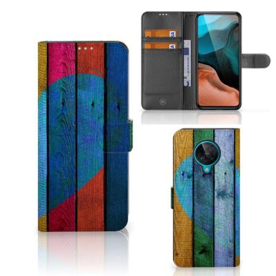 Xiaomi Poco F2 Pro | Book Style Case | Wood Heart - Cadeau voor je Vriend