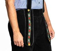 Lederhose Johann Zwart Kort - thumbnail