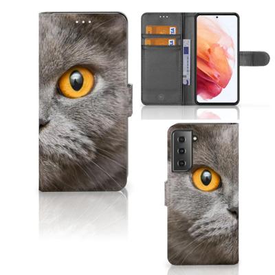 Telefoonhoesje | Met pasjeshouder | Samsung Galaxy S21 Britse Korthaar