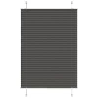 VidaXL Plissé rolgordijn 90x150 cm stofbreedte 89,4 cm polyester zwart - thumbnail