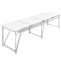 vidaXL Campingtafel inklapbaar en verstelbaar 240x60 cm aluminium - thumbnail